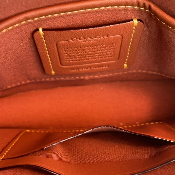 Coach Tabby Crossbody Wristlet Brass/Rust NWT - Picture 12 of 17